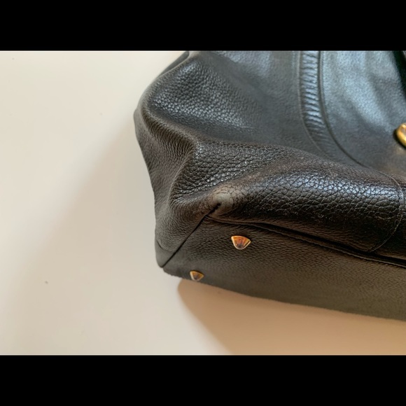 Auth vintage Cole Haan black leather tote Italy - Picture 6 of 15